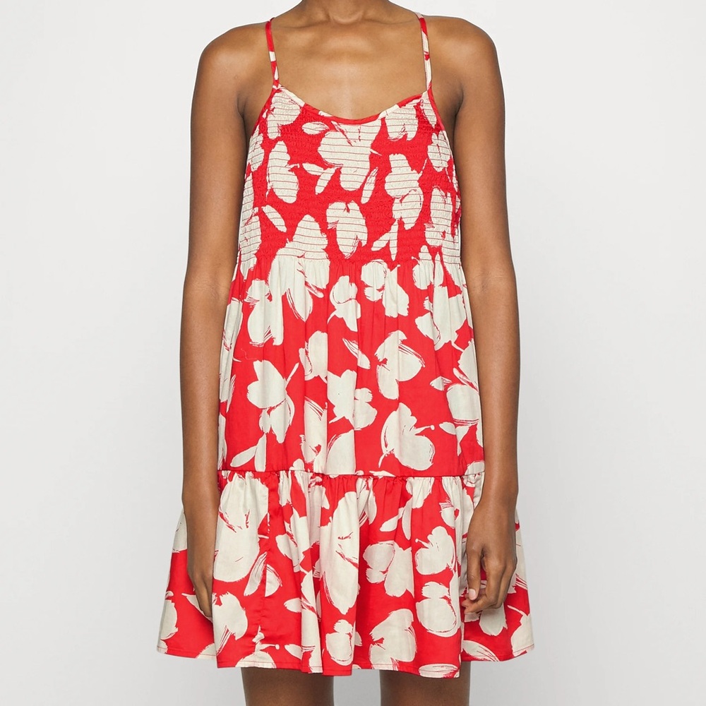 GAP Red and White Floral Mini Dress